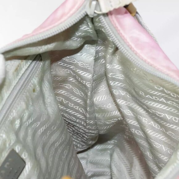 PRADA Shoulder Bag Nylon Pink Silver Auth 90242 - Picture 12 of 16